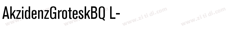 AkzidenzGroteskBQ L字体转换
